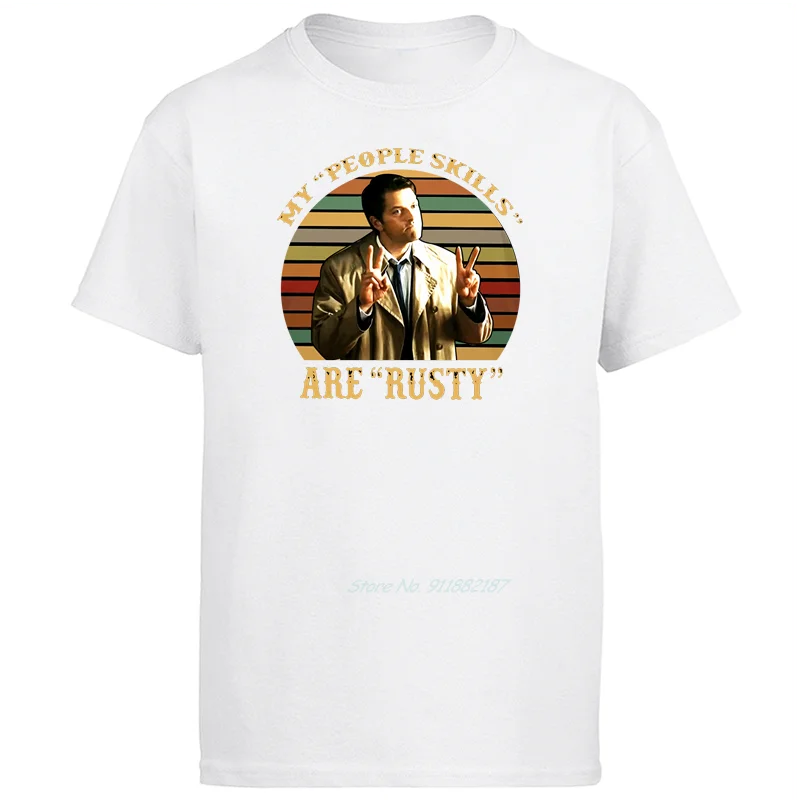 

Supernatural My People Skills Are Rusty oversize t-shirts short sleeve t-shirts Summer Harajuku t shirt for men clothing