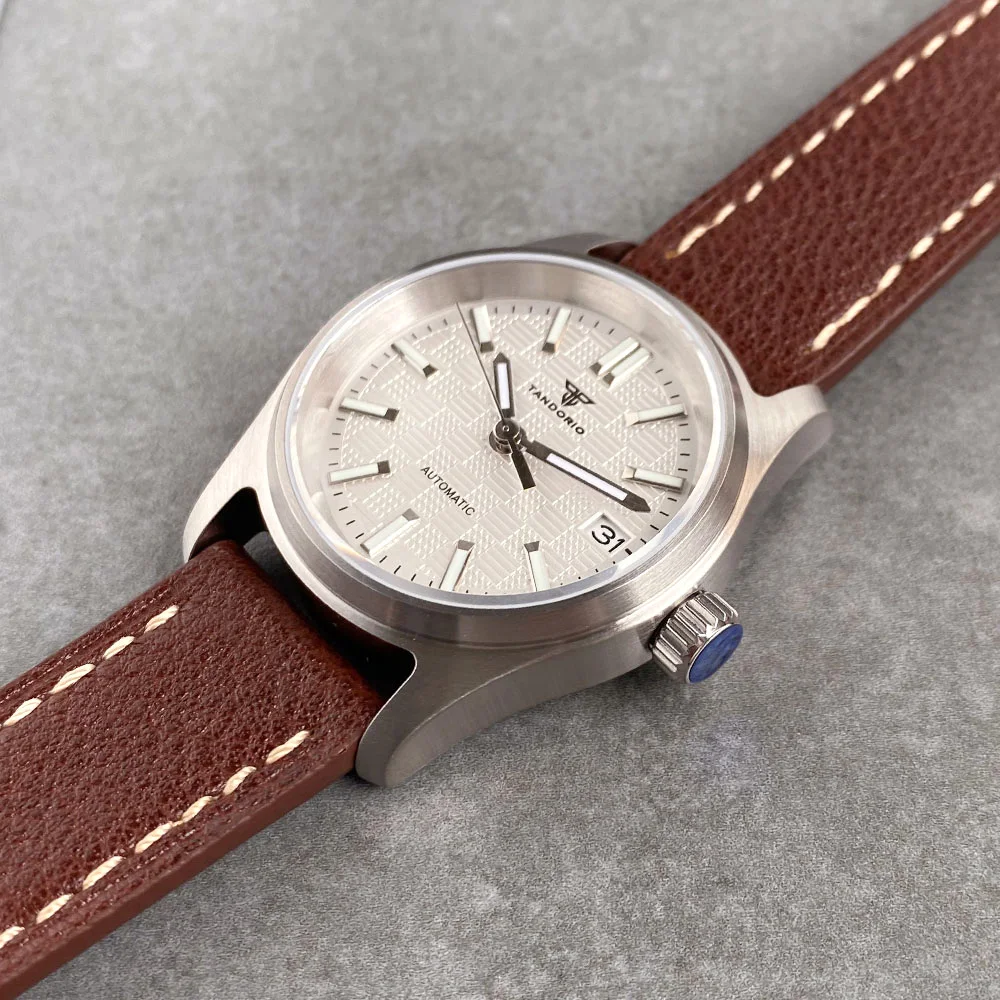 Мужские светящиеся часы тандорио с циферблатом 20 АТМ