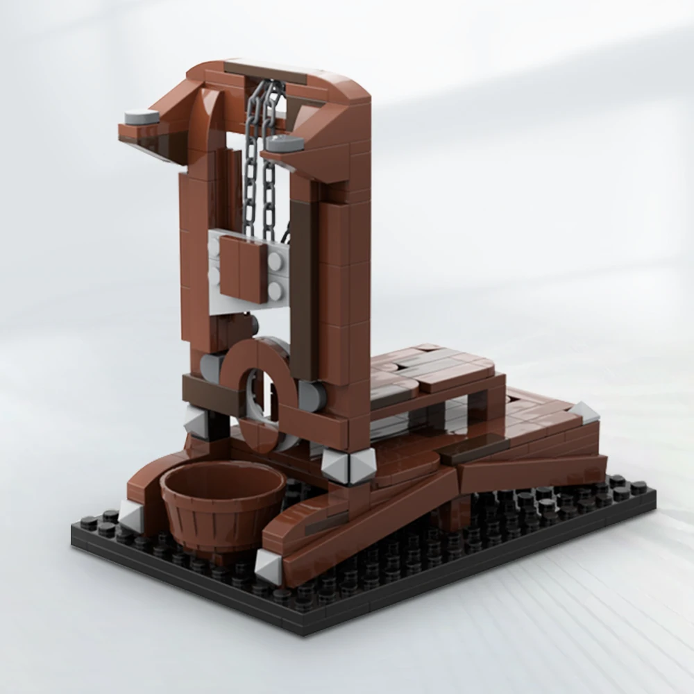 

MOC 144876 Guillotine Law Tools Guillotine Model Building Block Military Weapons Defaults Karambits Knife DIY Toy Kid Gift