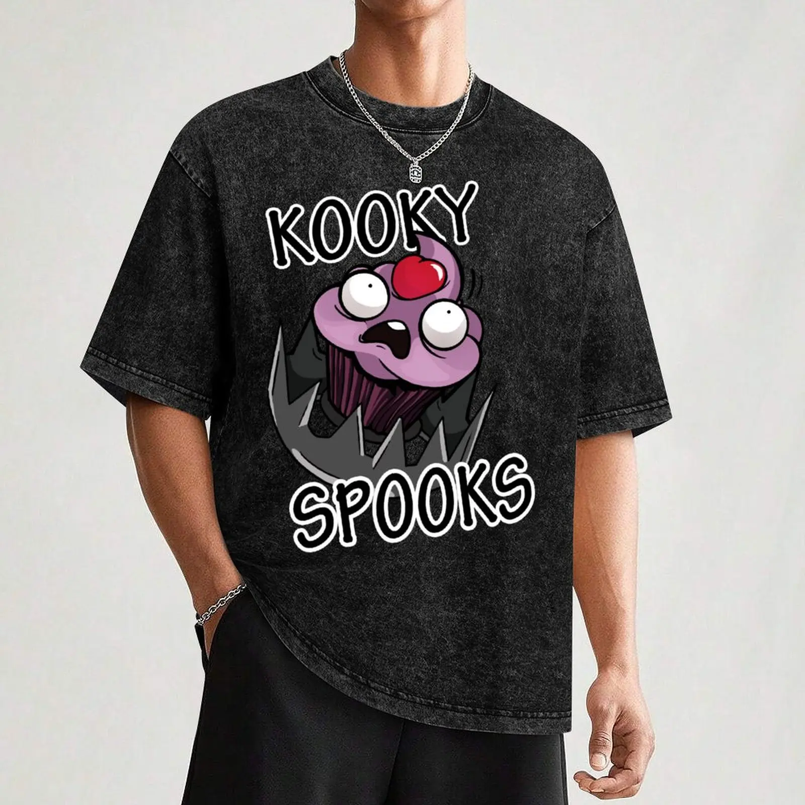 Фото Футболка Keyori's Kooky Spooks, мужская футболка для спортивных фанатов, топпинг, заготовки, простые футболки для мужчин №3
