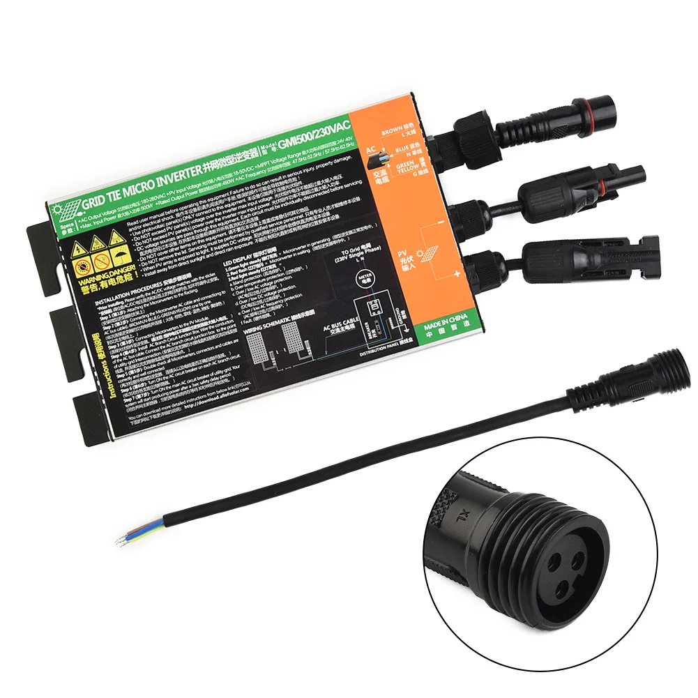 

1 Set 500/600/700W Solar Inverter Pure Sine MPPT Grid Tie DC18-50V Wave Inverter Solar Grid Tie Inverter