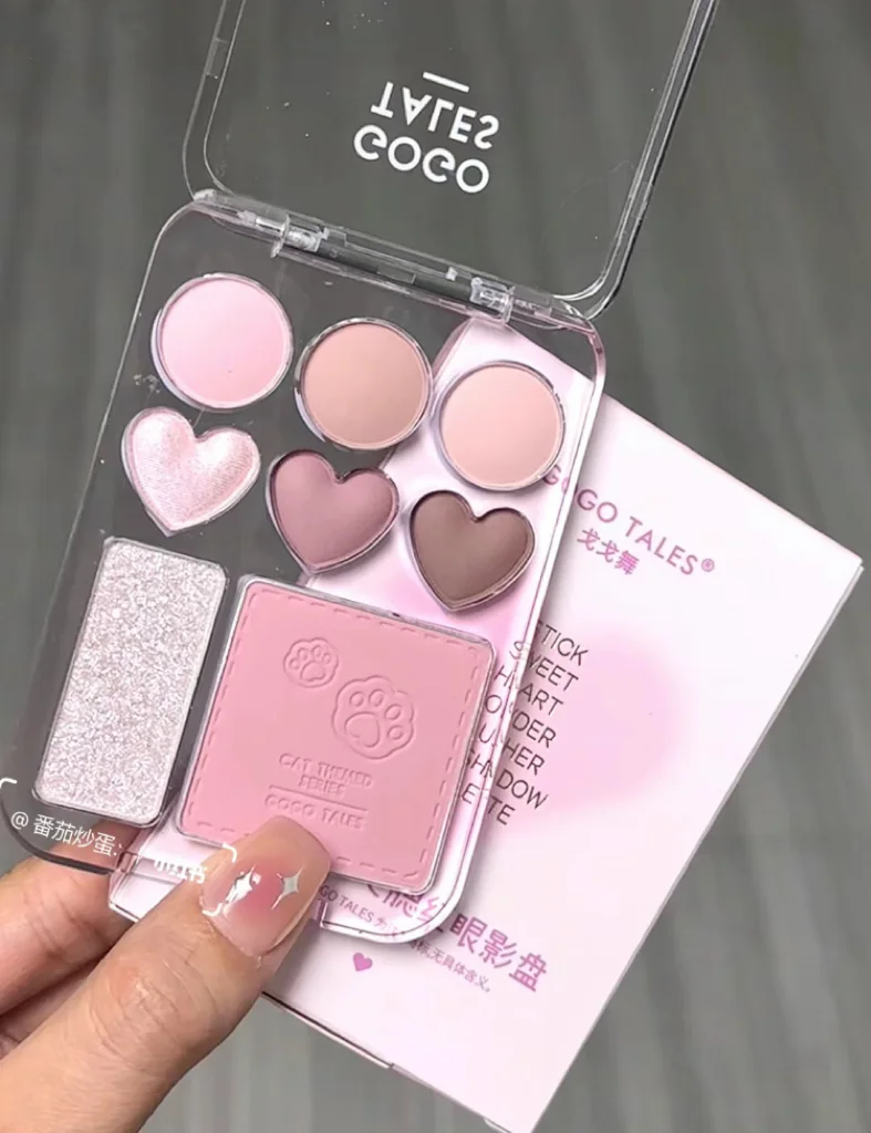 Gogotales Love тени для век пластина фиолетовые персиковые румяна оттенок щек