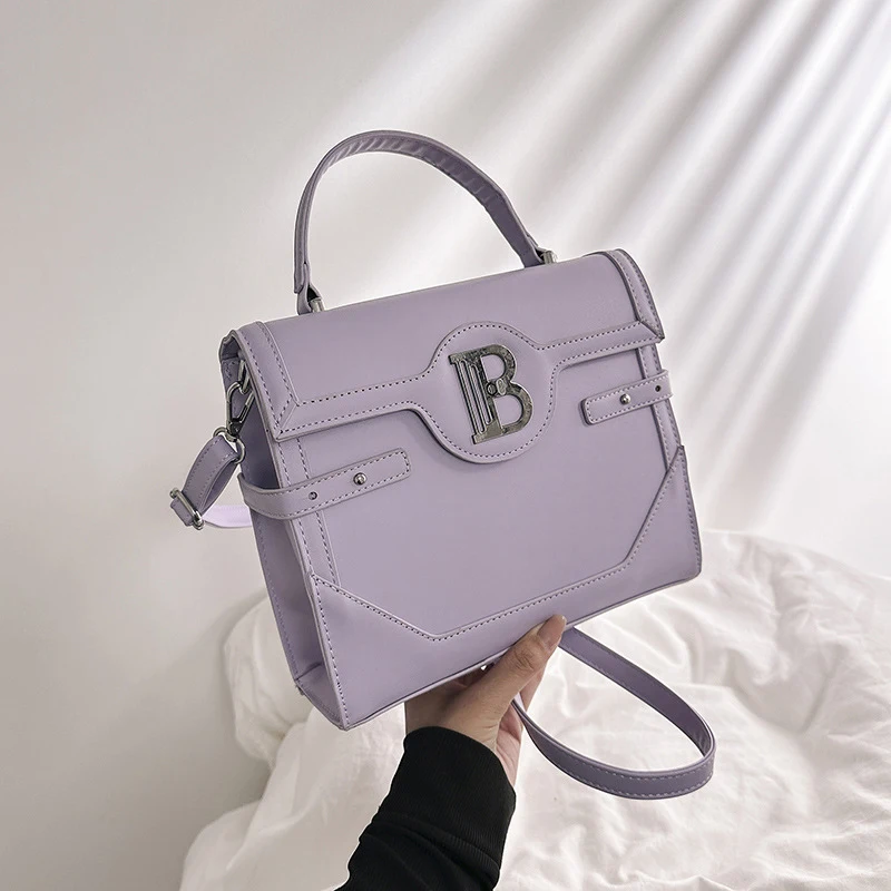 

Leather Shoulder Bags For Women 2023 Buckle Flap Square Bags Females Messenger Bags Candy Color Cross Body Casual New Fashion