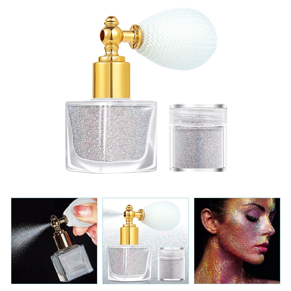

1 Set Highlighter Powder Glitter Spray Make Glitter Spray for Hair And Body