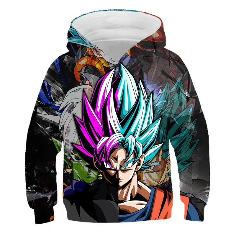 

Cartoon Dragon-Ball Z Streetwear Fashion Boys Girls Kids Super Cool 3D Printing Cartoon Anime Goku Sweatshirts Kids Pullovers