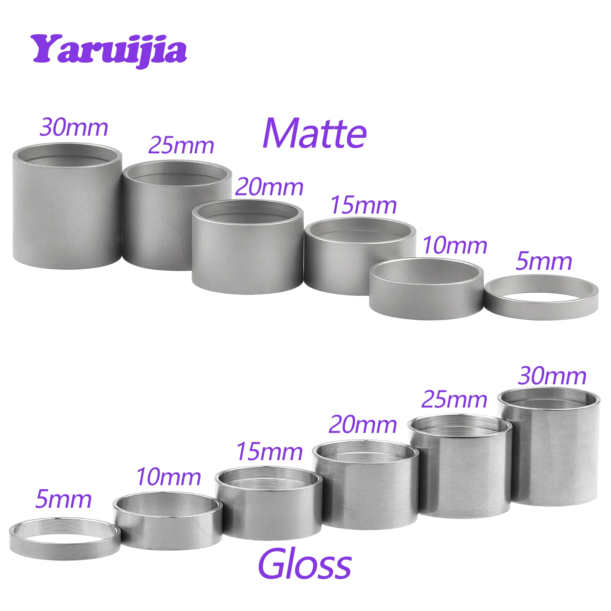 

Титановые прокладные шайбы Yaruijia для велосипедной гарнитуры 1-1/8 дюйма (5-10-15-20-25-30 мм), матовые/глянцевые шайбы