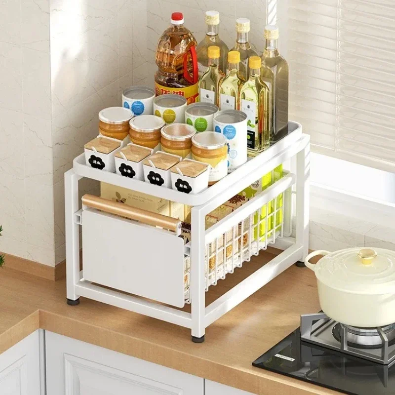 Выдвижной стеллаж для хранения под раковиной выдвижной ящик органайзер полка