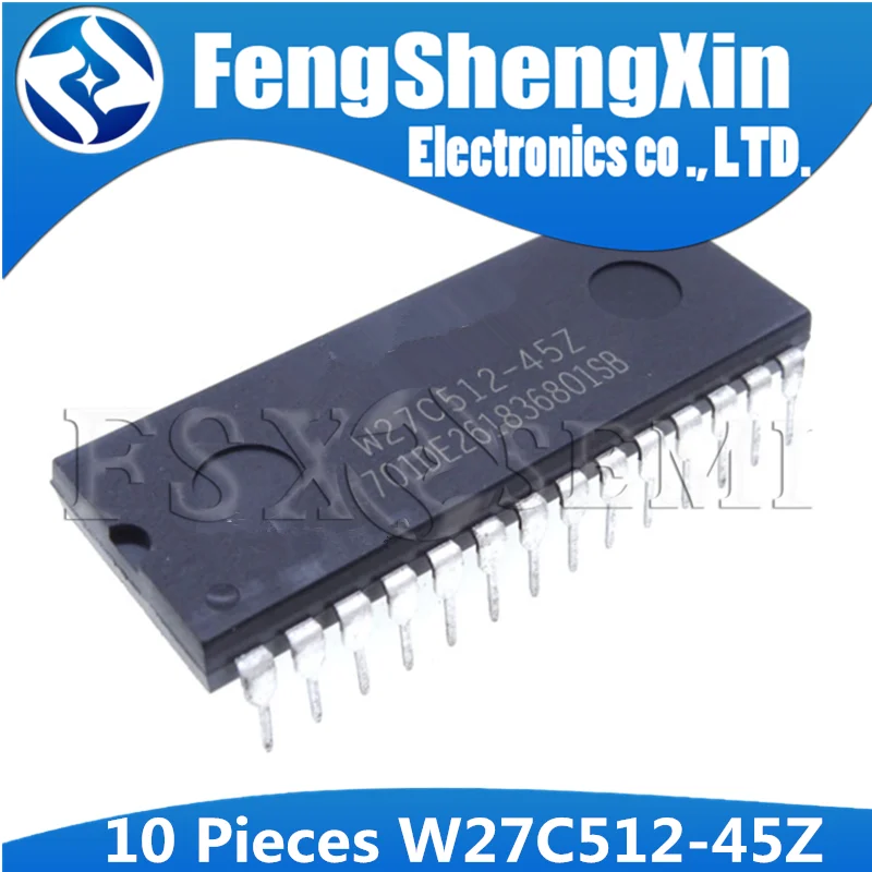 

(5~10)pcs/lot W27C512-45Z DIP28 W27C512-45 W27C512 64K X 8 ELECTRICALLY ERASABLE EPROM IC