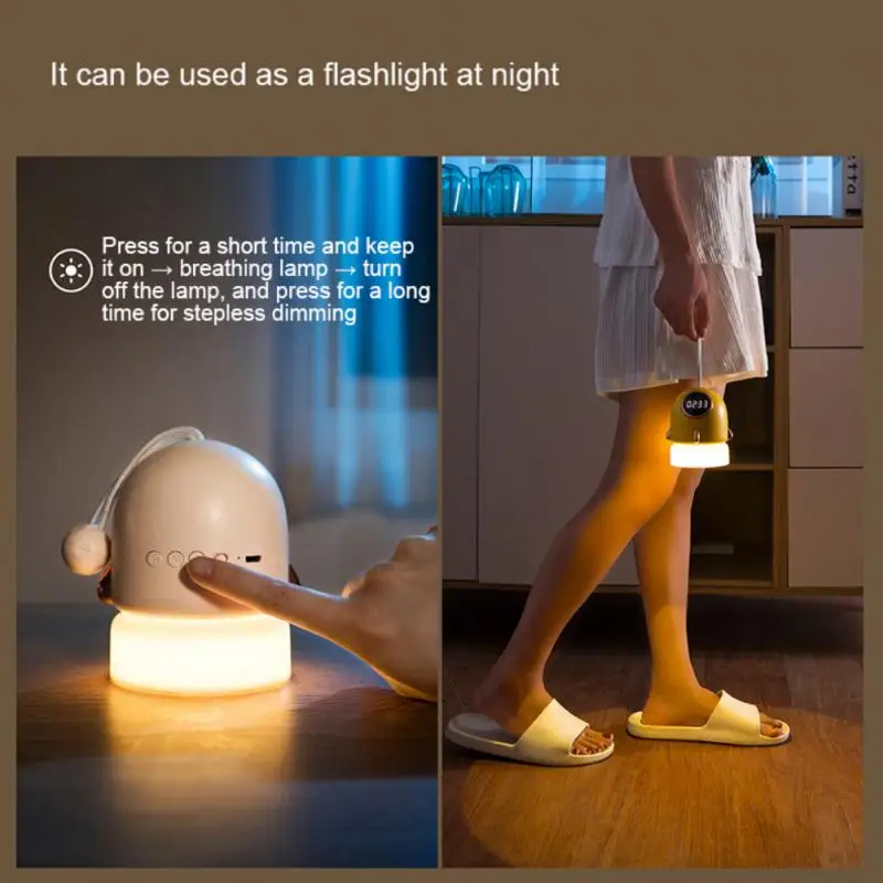 Светодиодный ночник маленькие портативные часы-лампа с USB-зарядкой