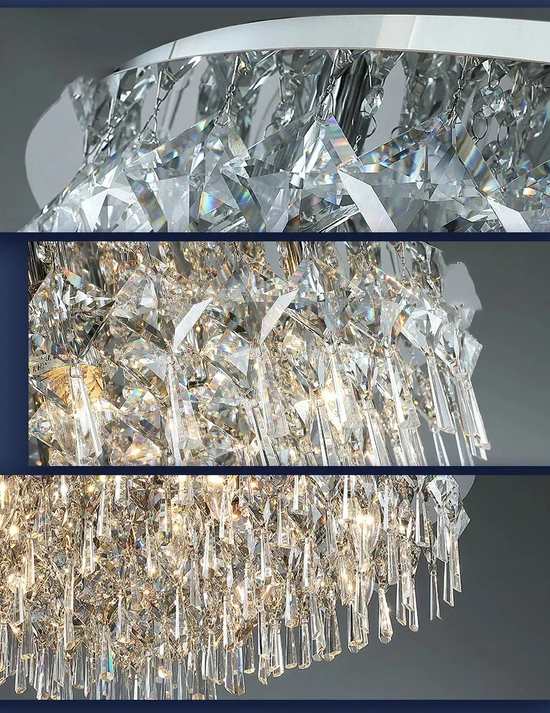 Роскошный Современный хрустальный потолочный светильник для спальни гостиной
