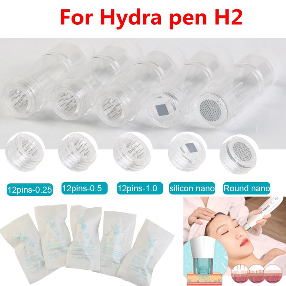

5pcs Hydra Pen H2 Needle Cartridges 12Pin Nano-HR Nano-HS Needle for Hydra pen Derma Pen Micro Needle Wrinkle Skin Care Tool