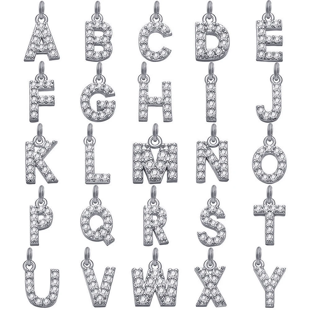 

Серебряные подвески-буквы для изготовления ювелирных изделий, ожерелья, браслета, сережек, модные аксессуары для пар
