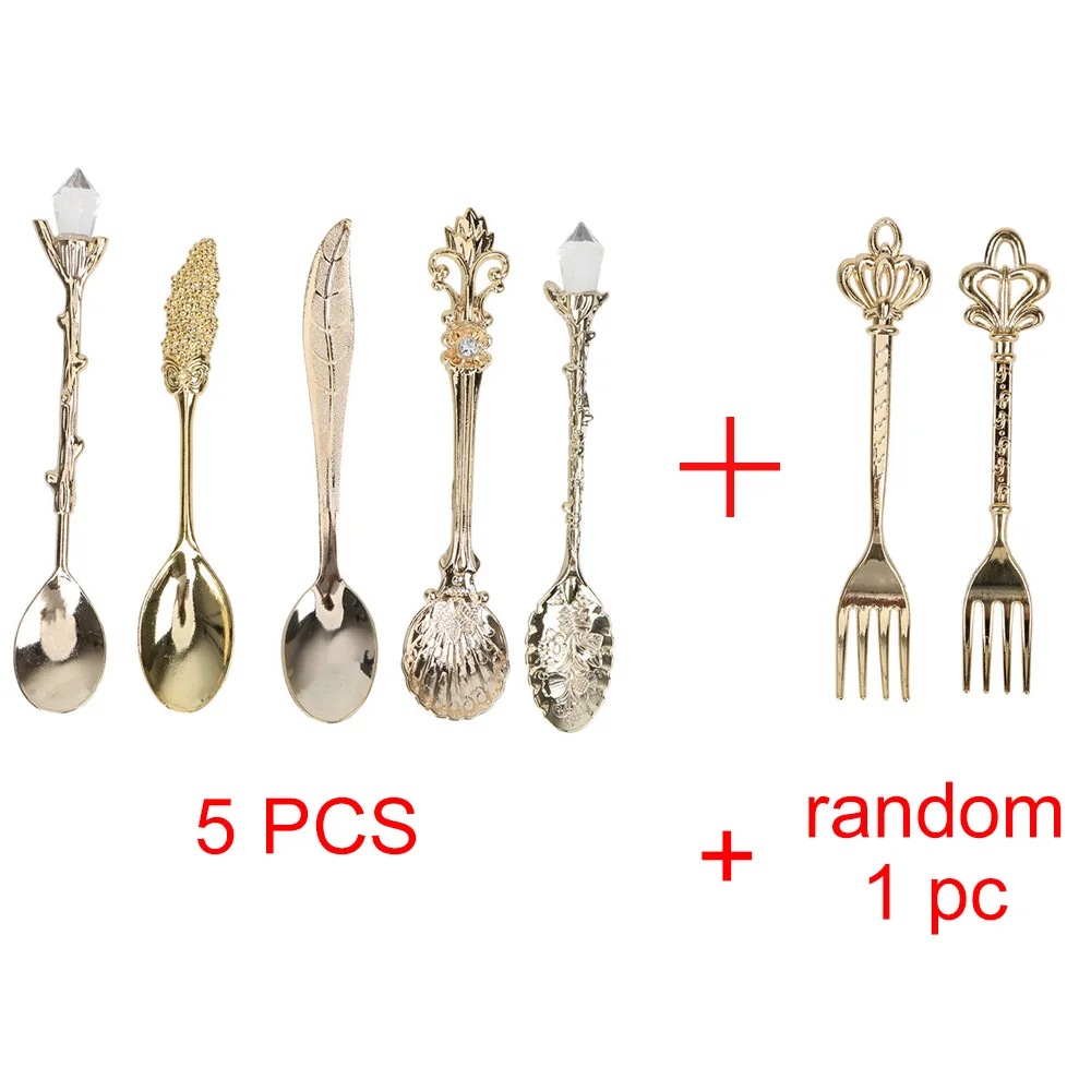 

6 шт./набор, вилка и ложка в винтажном Королевском Стиле