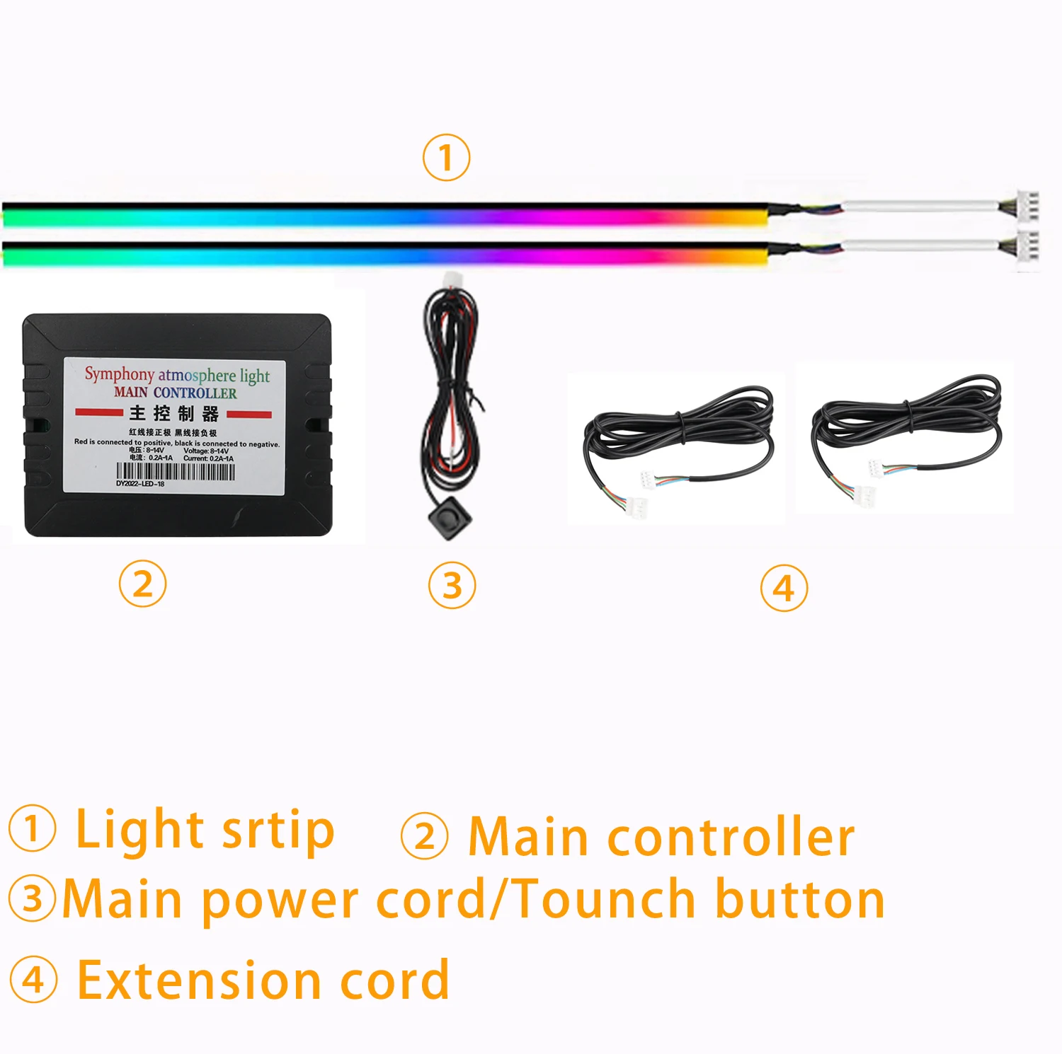 

Внешняя подсветка для автомобиля, 2 в 1, USB, акриловая атмосфера