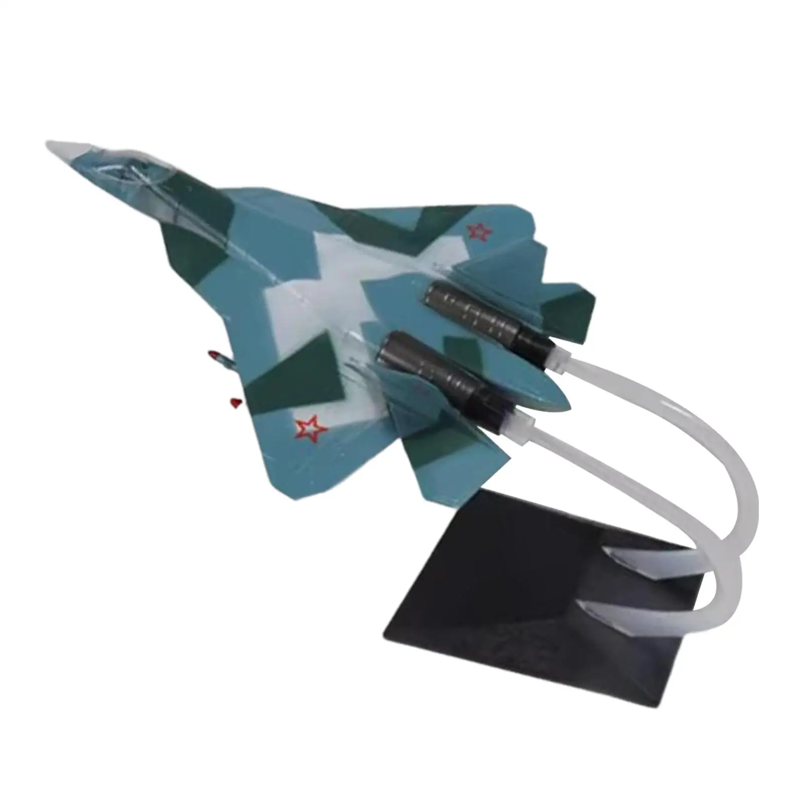 

1/72 Scale Aircraft Model T50 Fighter with Display Stand Detachable Simulation Plane for Decor Desktop Office Holiday Gifts Home