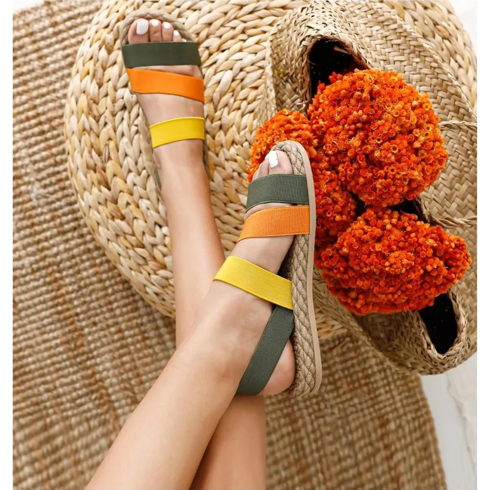 Женские сандалии в полоску Muggo