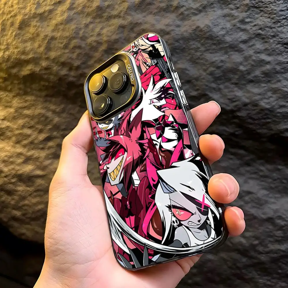 Чехол для телефона H-Hazbins с рисунком отеля матовый серебристый цвет Iphone 16 15 14 Pro 13 12