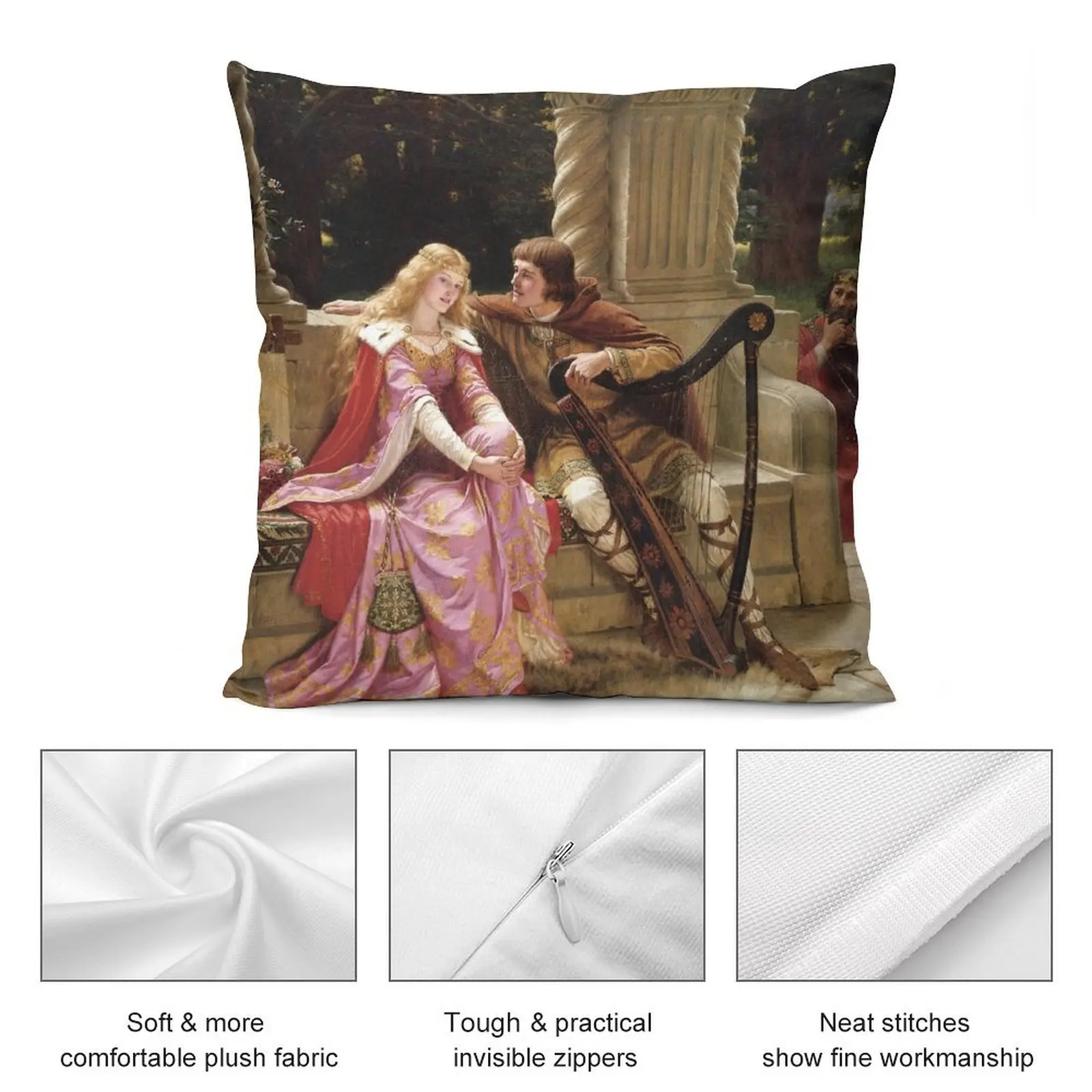 Тристан и изолд Эдмунд Блэр Лейтон 1902 декоративная подушка Рождественская для