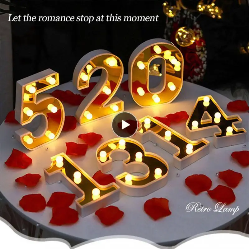 

Large Alphabet Number LED Digital Lights Light Up Digital Standing Waterproof