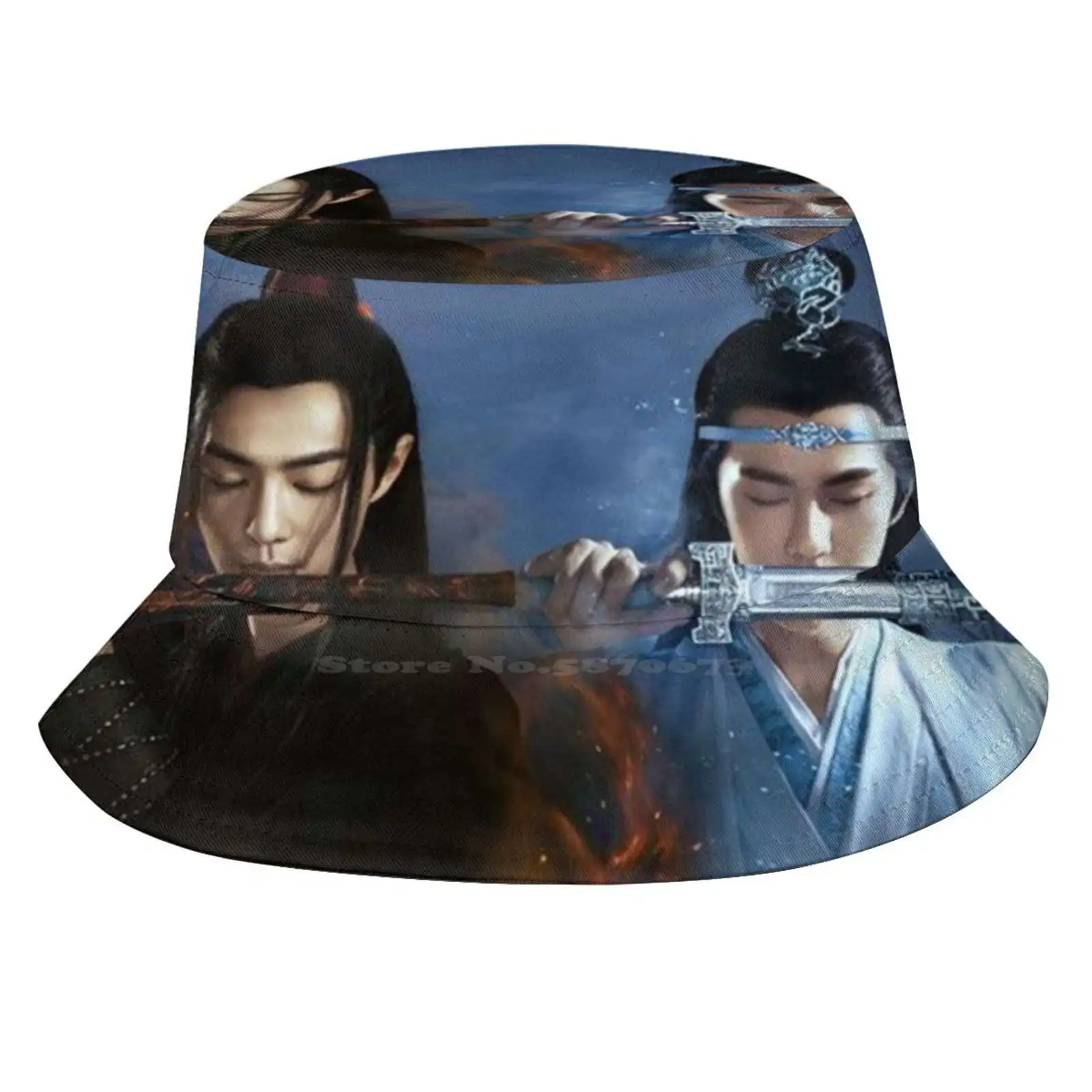 Wangxian The Untamed Солнцезащитная шляпа рыбака шляпы Панамы Вей усян Lan Wangji