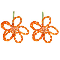 hand woven crystal beaded flower earrings for woman party holiday accessories