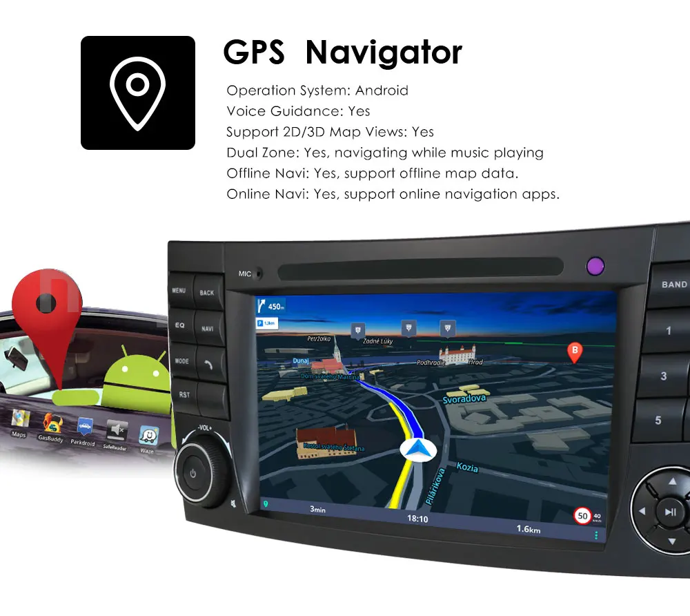 RDS Android 10 автомобильный радиоприемник стерео экран плеер для Benz E-Class W211 2002-2009