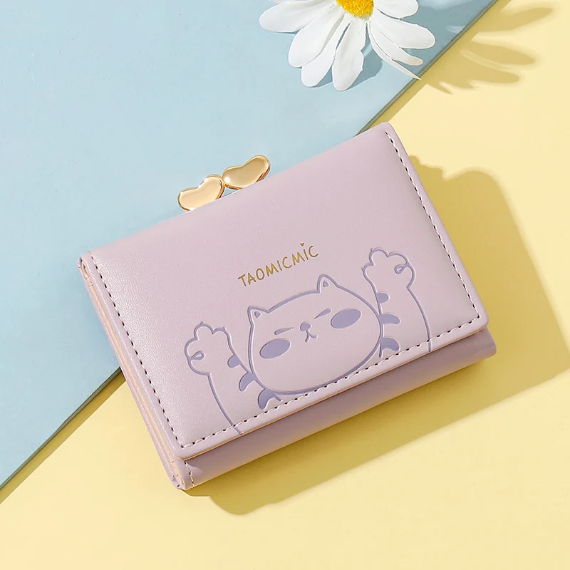 

Clip Bag Coin Purses Cute Lucky Cat Wallets for Women ID Card Holder Mini Carteira Ladies Carteras Purse Bags Small Wallet Women