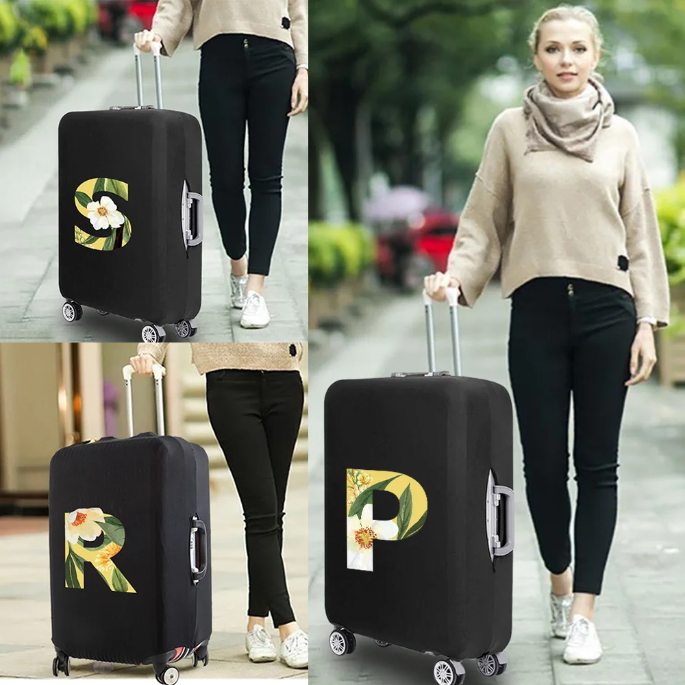 New Floral Printed Luggage Protective Cover Suitcase Travel Accessories Apply To 18-32inch Suitcase Thicker Travel Elastic Cover