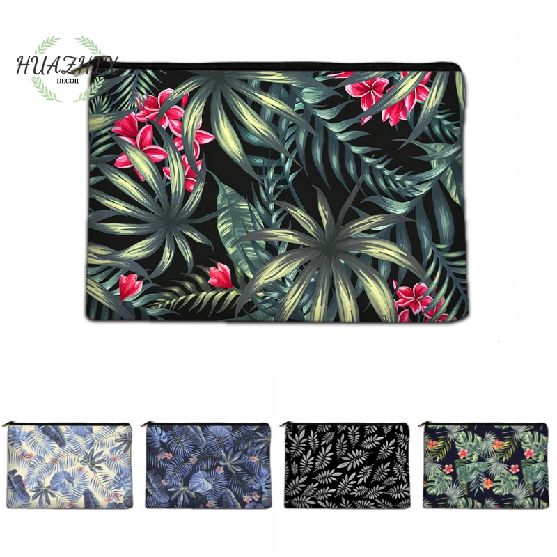 

Colorful Leaf Flower Pattern Cosmetic Bags Reusable Toiletry Storage Lipstick Organizer Makeup Cases Portable Floral Small Purse