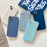 liquid silicone phone case for iphone 13 12 11 pro x xr xs max se2020 7 8 plus straight edge soft shell tpu protective cover