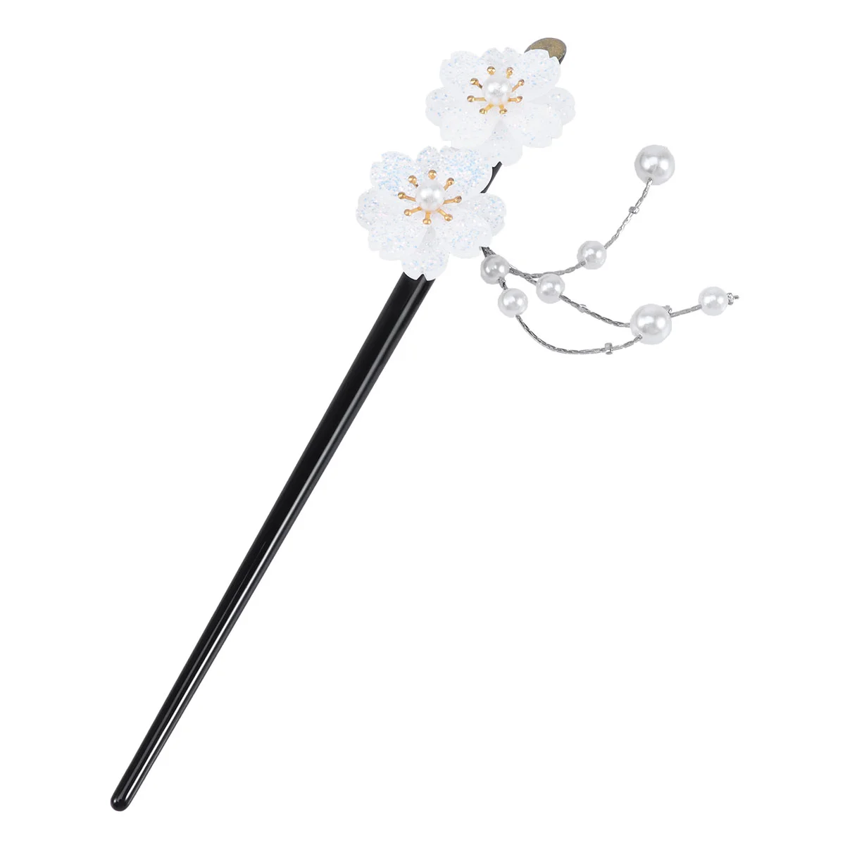 Акриловая заколка для волос винтажная палочка женщин цветы белый древний стиль