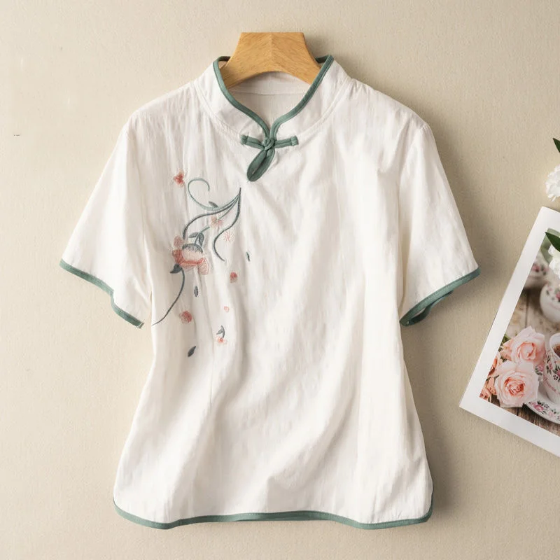 Китайские традиционные повседневные свободные женские топы ханьфу в стиле