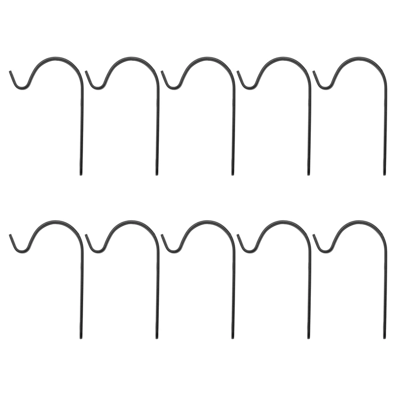 

Set Of 10 Hanging Basket Bracket Hooks Iron Wall Hanging Hooks Curved Up Plant Hook For Hanging Bird Feeders, Lanterns