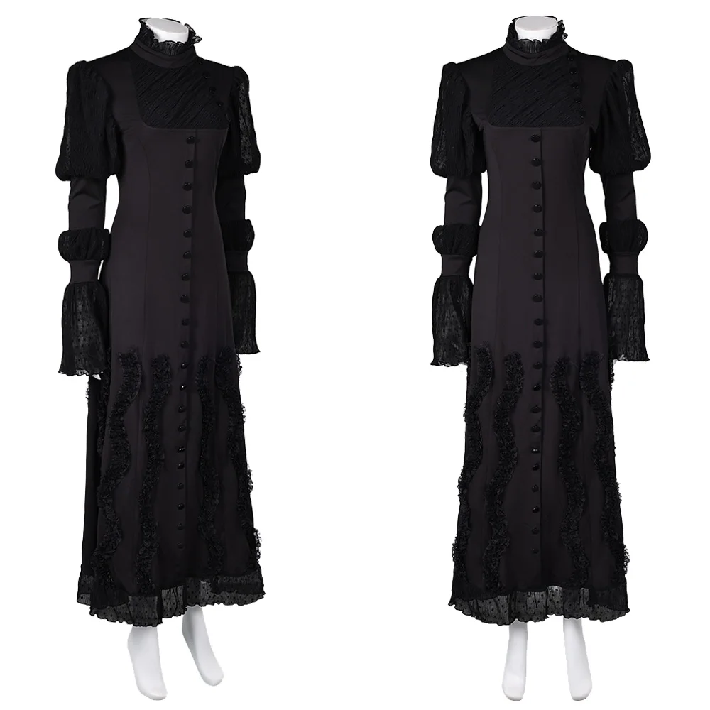 2024 черное платье для косплея Wiked Witch Elphaba костюм шляпа комплект очков женская