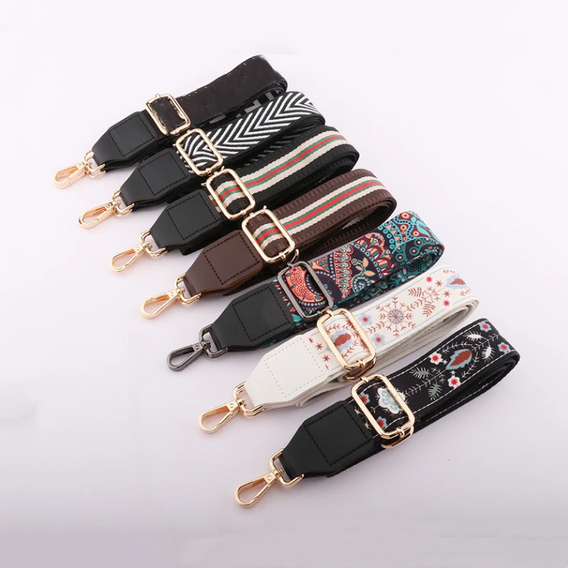 Bag Parts Accessories Strap Bags Chain Wide Backpack Black Handle Crossbody Canvas Replacement Shoulder Bag Strap