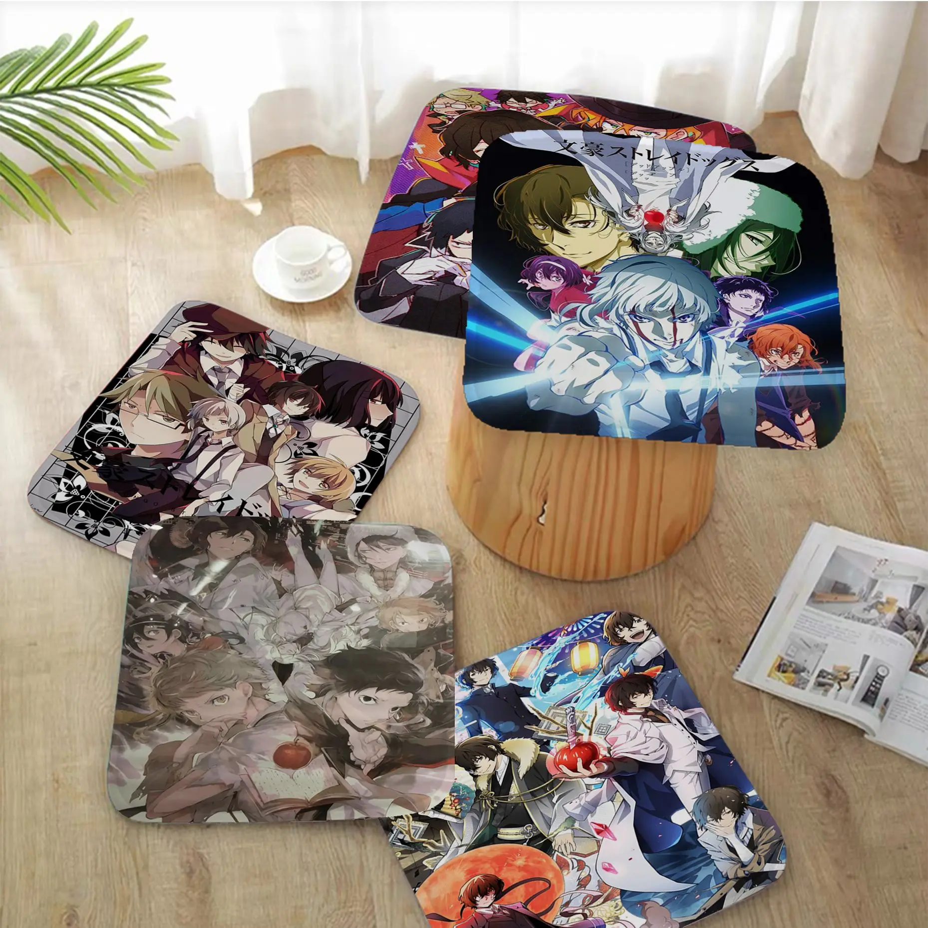 

Japanese Anime Bungo Stray Dogs Decorative Seat Pad Household Cushion Soft Plush Chair Mat Winter Office Bar Cushion Pads