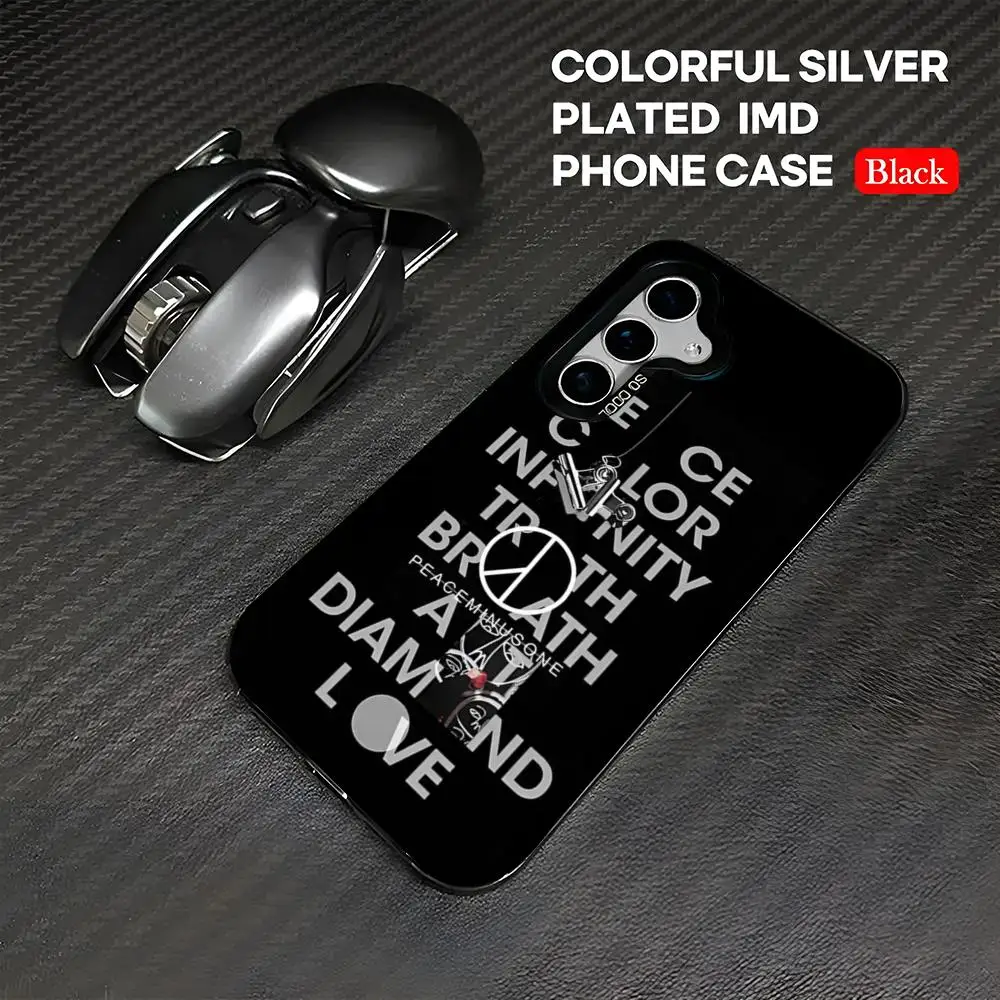 Fashion P-Peaceminusone Phone Case S25 IMD Colorful Silver Cover Suitable For Amsung Galaxy S24 S23 S22 S21 S2