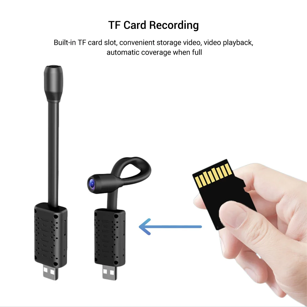 Мини-камера наблюдения с Wi-Fi IP USB Full HD 720P P2P CCTV SD-картой Cloud Storage Smart AI Human Detection V380 APP.