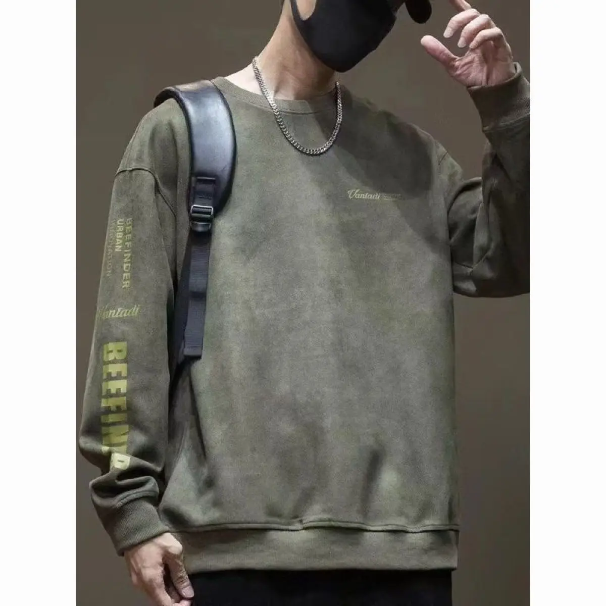 

Heavyweight Vintage Versatile Sweater Men's Autumn Fashion Brand Loose Size Deerskin Fleece Clothes Casual Top Street Apparel