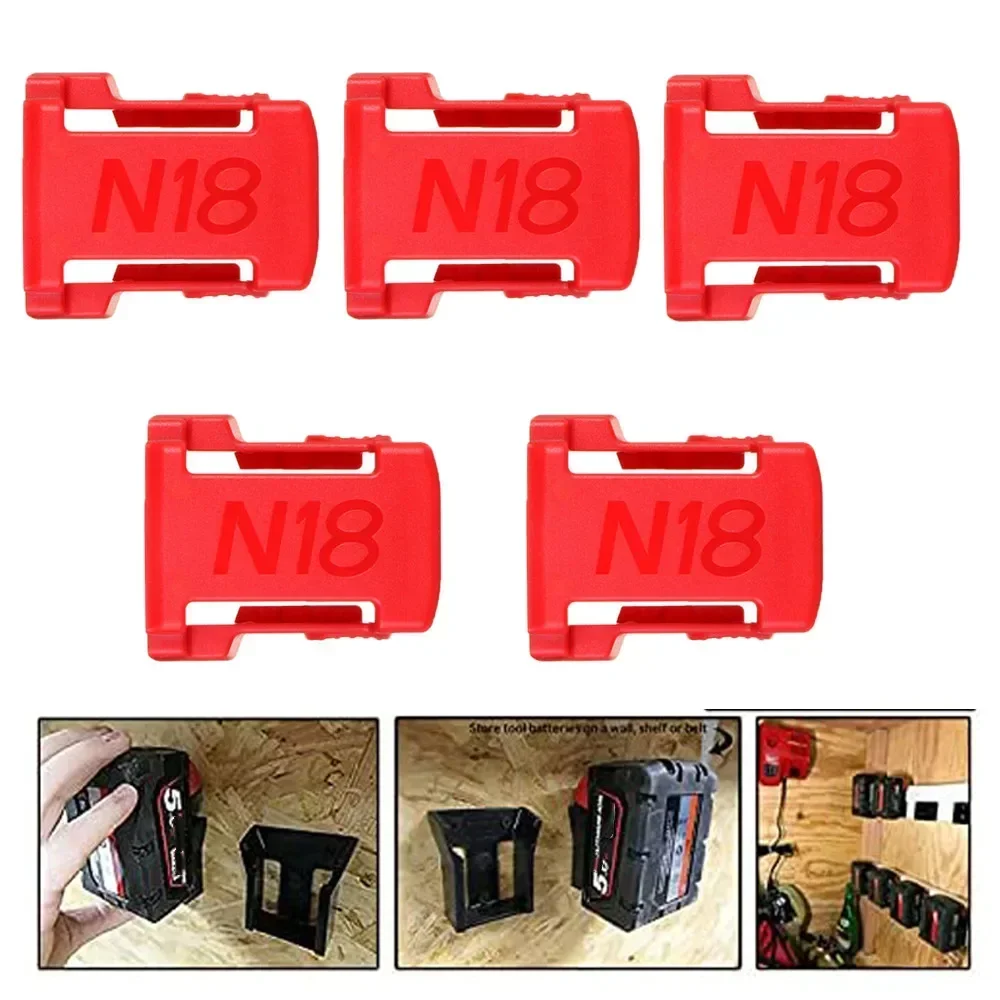 5 шт. для 48-11-1850 18 в крепежные зажимы батарей Milwaukee/Makita подвесные скобы держатели