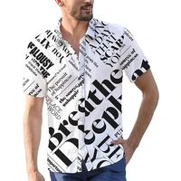 hawaii luxury mens shirt short sleeve 3d newspaper shirt mens retro nostalgic shirt large 5xl 2022