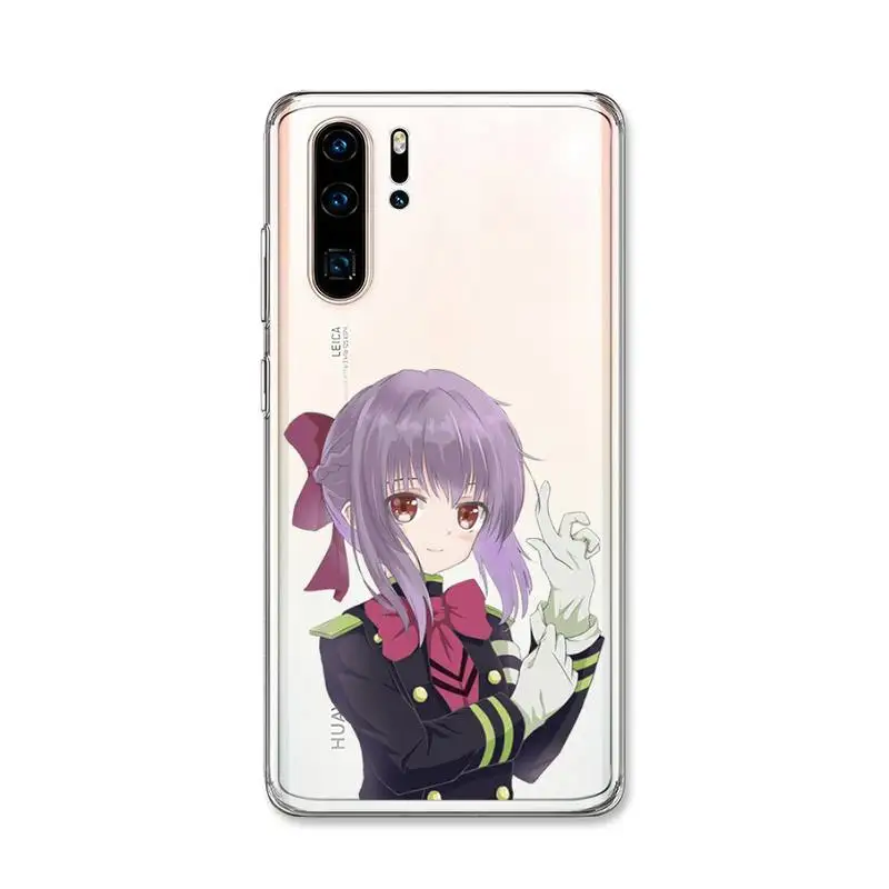 Чехол для телефона Hiiragi Shinoa с аниме серафом конца Huawei P30 P20 Pro P40 Mate 20 Lite P Smart Z Y5 Y6 Y7 2019