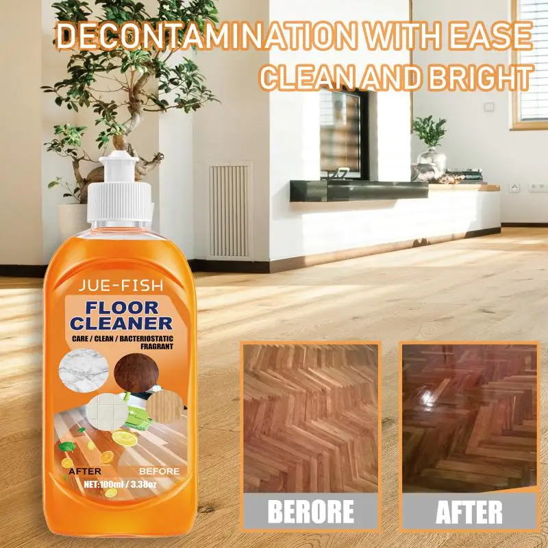 

2/4/5PCS Floor Cleaning Liquid Strong 100ml Tile Floor Shine Polish Powerful Multi-uses Detergent Cleaning Supplies Remove Dirt