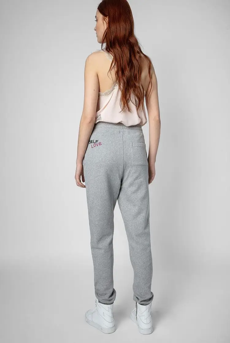 

Женские брюки сверхпрочные С Вышивкой Букв внутренние Флисовые спортивные брюки на шнуровке с эластичным поясом повседневные