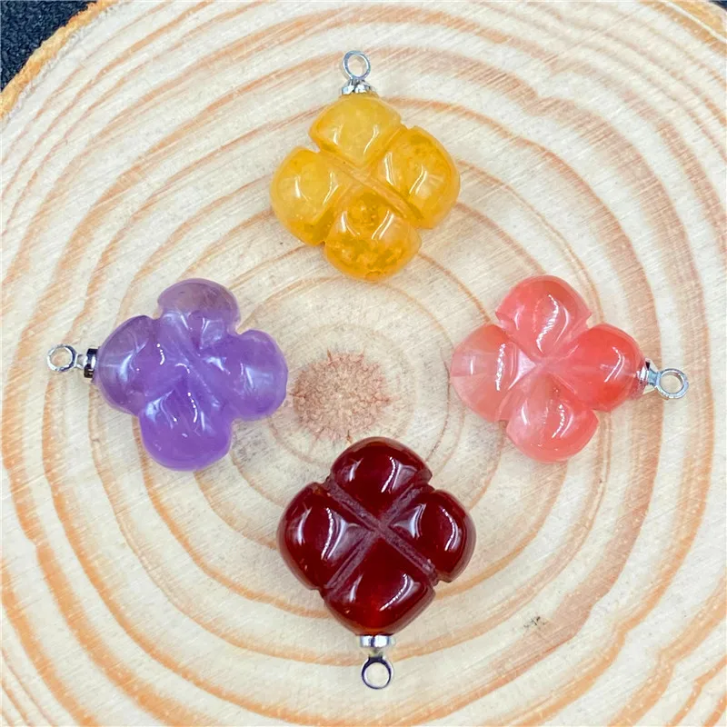 

Four Leaf Clover Resin Pendant Charms Candy Necklace Bracelet Earrings Jewelry Making, DIY Findings Christmas