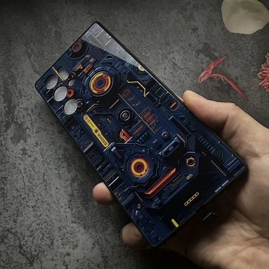 Фото Светящаяся оранжевая печатная плата для Samsung Galaxy S25 Plus S21 FE S23 S24 FE S22 Ультра закаленное стекло Чехол для телефона со светодиодной вспышкой №4