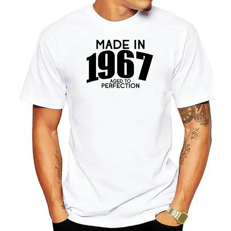 

Мужская футболка, винтажная Повседневная футболка, сделано в 1967 году, подарок на 50-й день рождения, уличная одежда