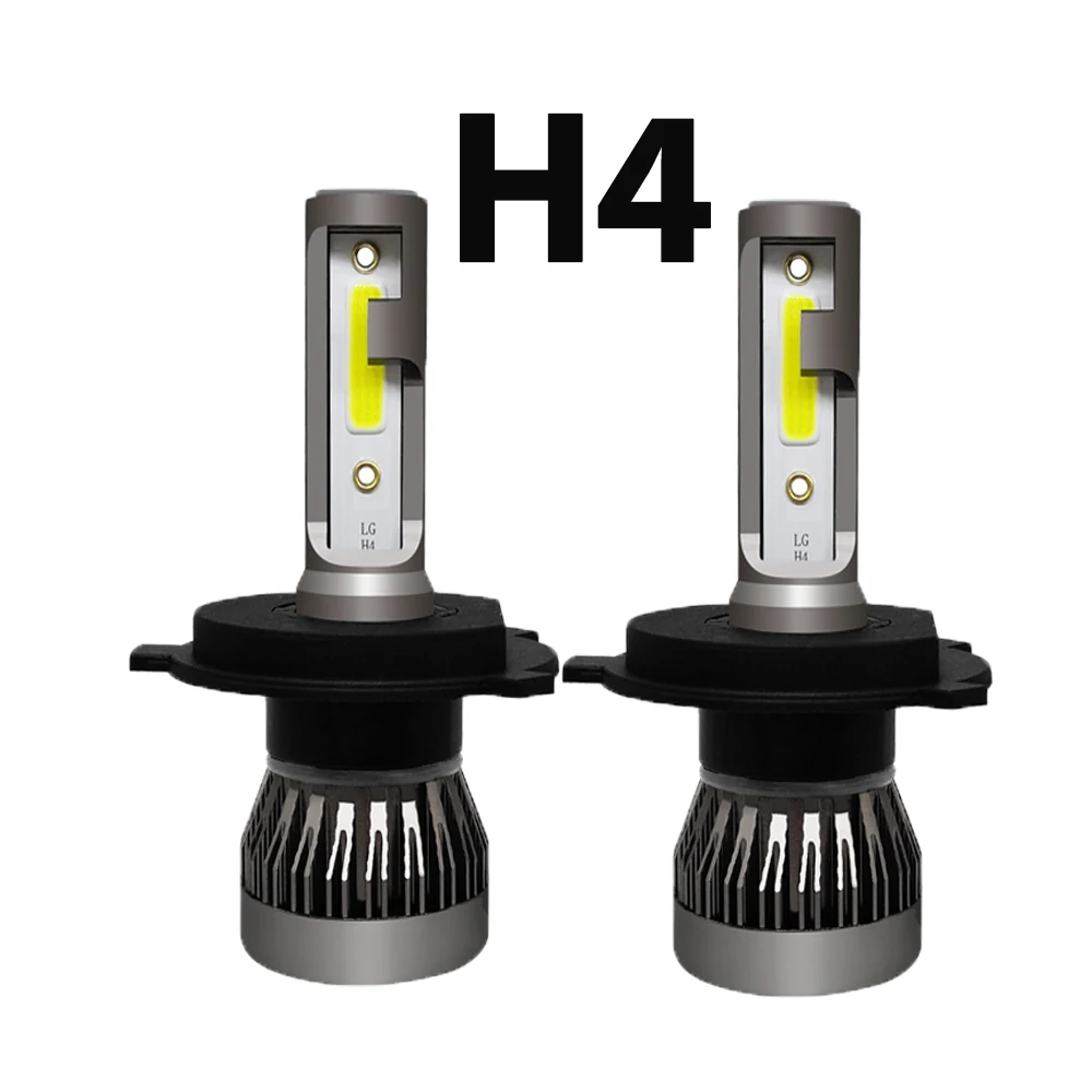 

Комплект Из 2 Светодиодных Ламп H4 Для Фар, 30000 Лм, 6000K, Белый Свет, Дальний И Ближний Свет, 12-24В, Plug & Play