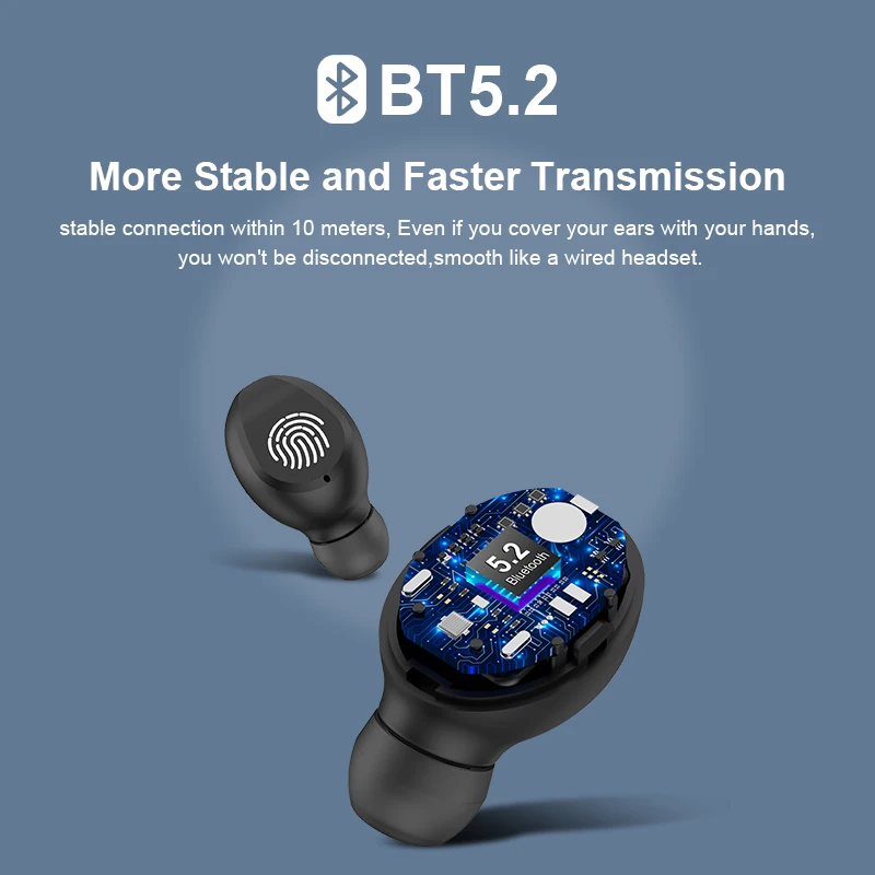 TWS-наушники RUSAM BL31 с поддержкой Bluetooth и сенсорным управлением |