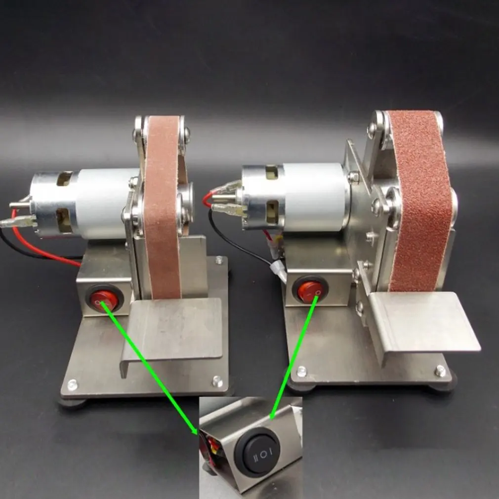 

Mini Electric Belt Sander Multifunctional Grinder Belt Sander DIY Polishing Grinding Machine Cutter Edges Sharpener 7 gears